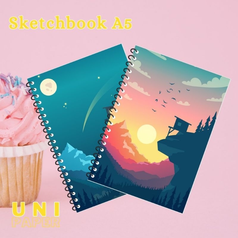 SKETCHBOOK A5/BUKU GAMBAR DAN SKETSA/BUKU SKETSA POLOS AESTHETIC