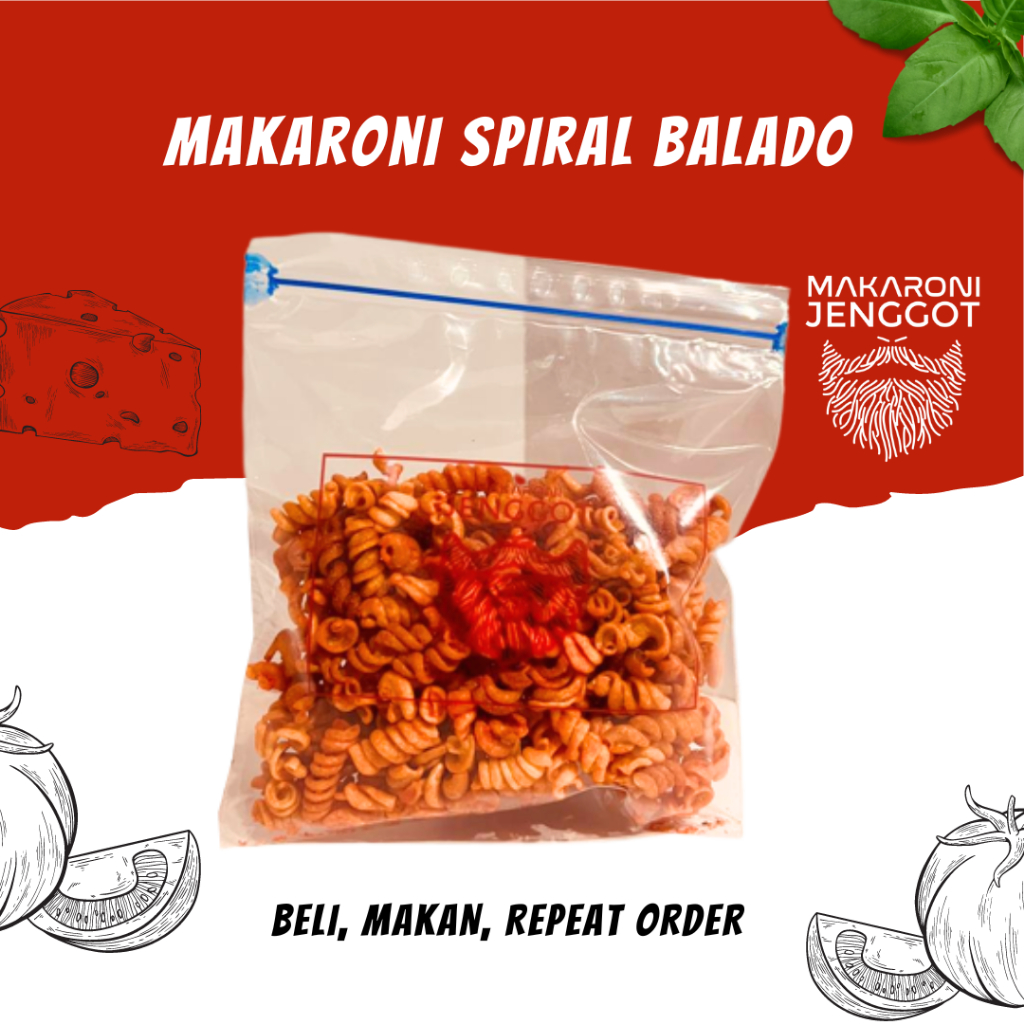 

MAKARONI SPIRAL BALADO 100 GRAM (TERMURAH)