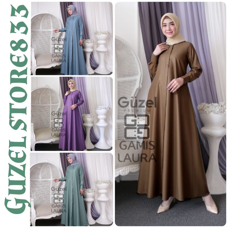 GAMIS MADINA LAURA ORIGINAL GUZEL TERBARU / GAMIS POLOS / GAMIS KATUN TOYOBO PREMIUM / GAMIS DEWASA 