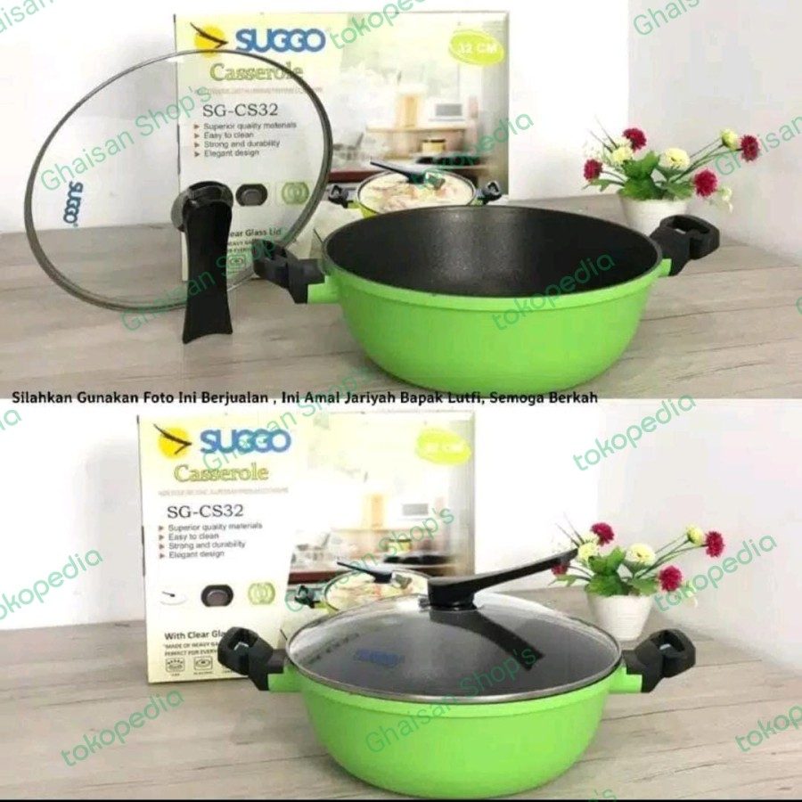Wok Pan Casserole Suggo 32 Cm - Panci Wajan 32 Cm