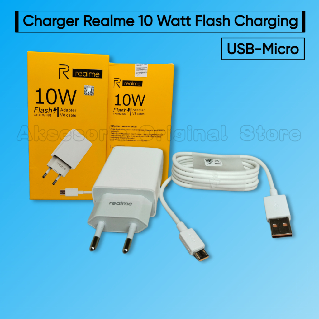 Charger Casan Adaptor Realme U1 C1 C2 C3 Realme 2 2 Pro ORIGINAL 100% Micro USB 5V 2A