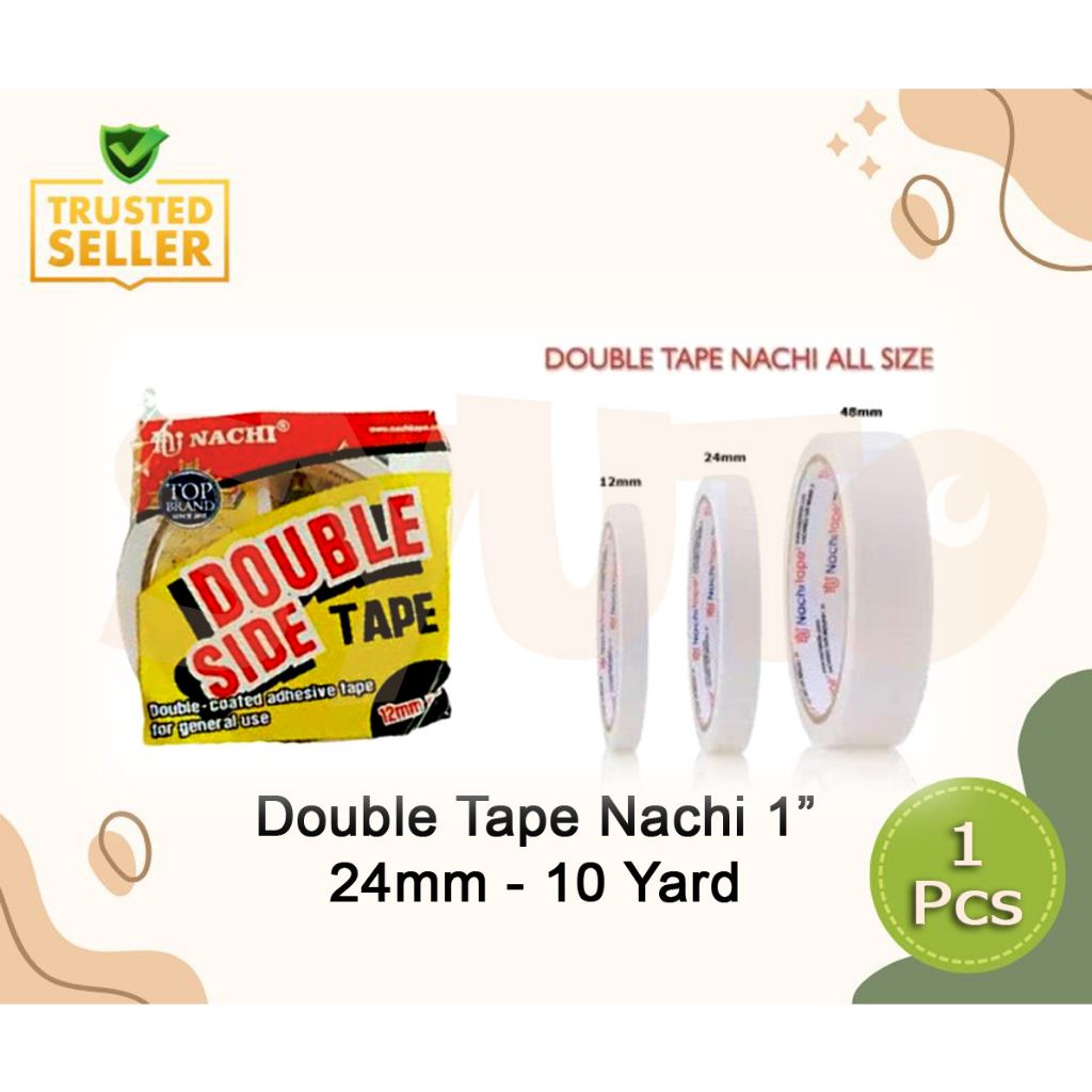 

Isolasi Selotip Double Side Tape Nachi 1" Inch 24 mm x 10 Yard (1Pcs)