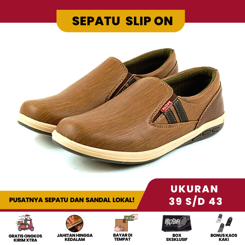 Palapa Sepatu Sendal Sandal Slip On Pria Alope F 10 F10 Tanpa Tali Santai Dewasa Casual Full Black F