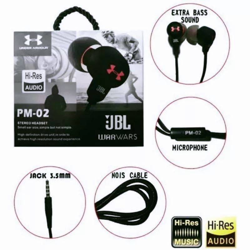 Handsfree Headset Hf JBL PM-02 EXTRA BASS