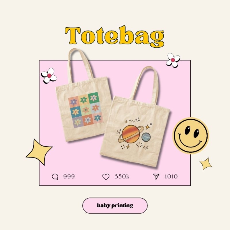 Custom Tote Bag Canvas Premium