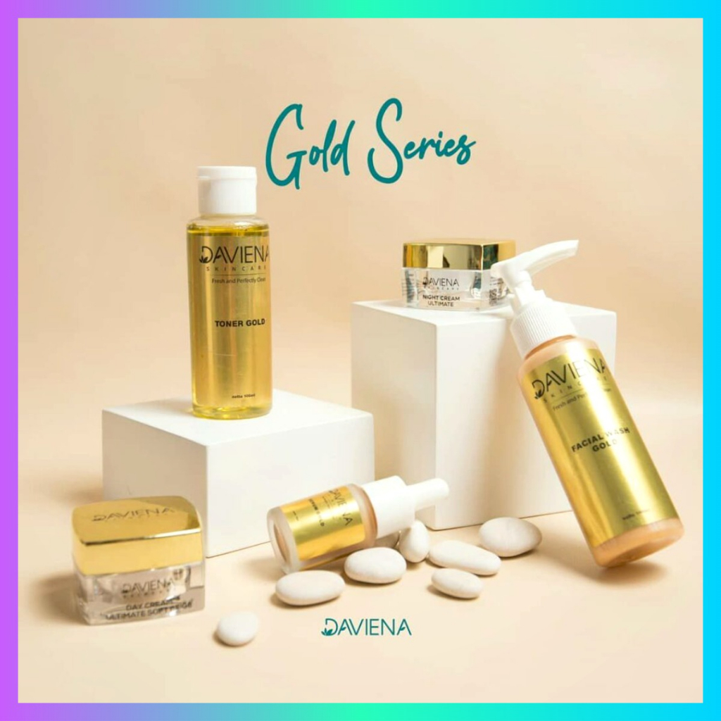 Daviena skincare Paket Gold series Cream Untuk Flek hitam pemutih dan Pencerah Wajah