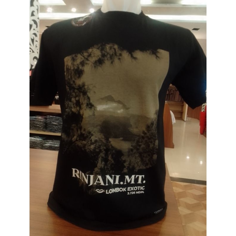 Kaos lombok exotic - Rinjani hitam