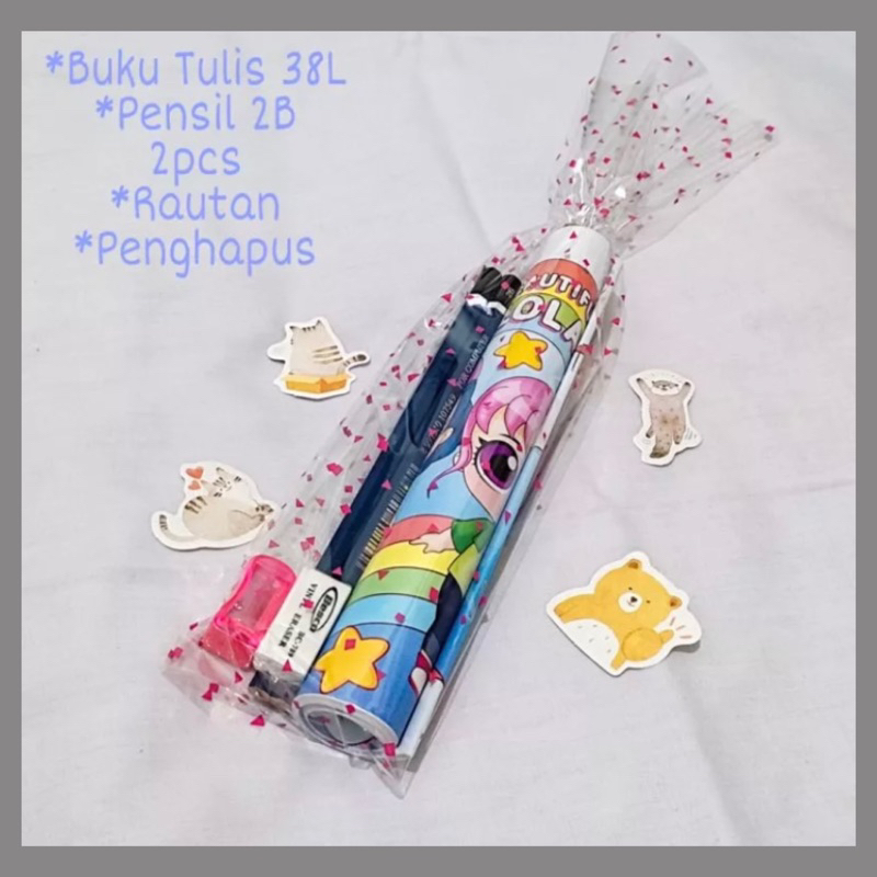 

Paket Alat Tulis Murah/ Gift Alat Tulis/ Paket Pensil Buku/ Hadiah 17 Agustusan/ Souvenir Ulang Tahun