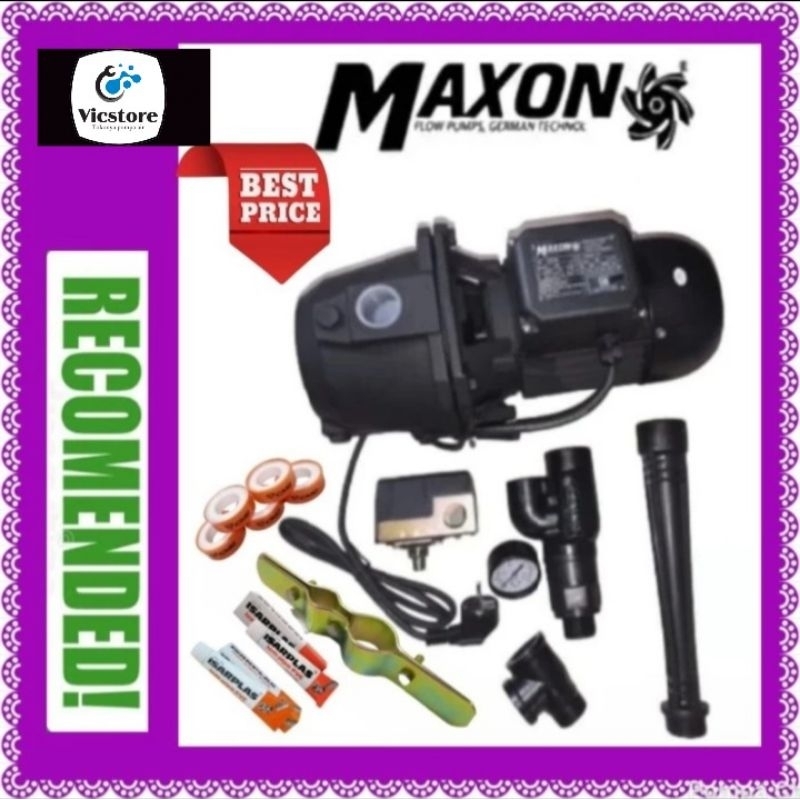 Pompa air jet pump MAXON dp 370 watt sumur dalam 40 meter