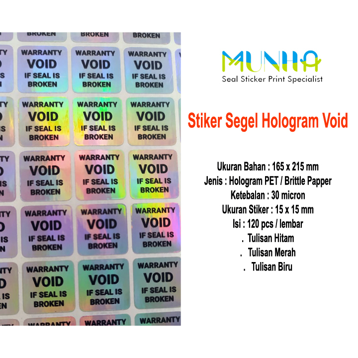 

Stiker Segel Hologram Warranty Void Rusak Void