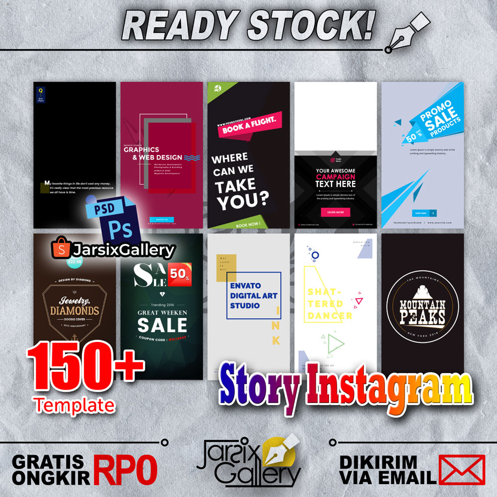 [PSD] 150+ Template Instagram Story Premium - Desain Promosi IG Story Photoshop