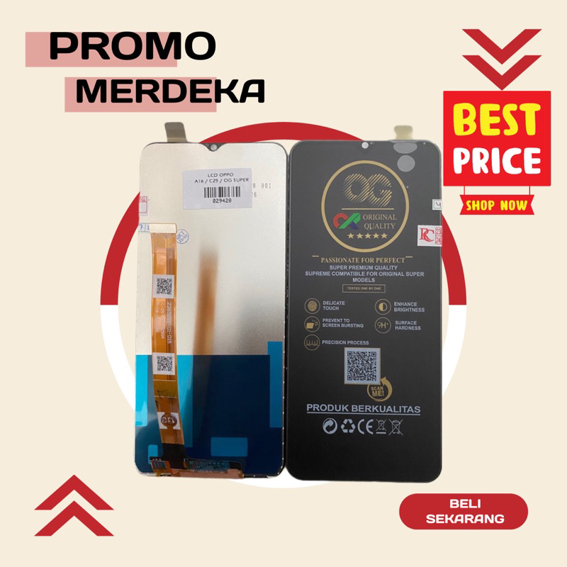 LCD TOUCHSREEN OPPO A16 ORI BLACK - OG