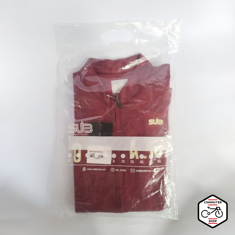 Sub Jersey 05 AM Long Sleeve Maroon Roadbike Jersey
