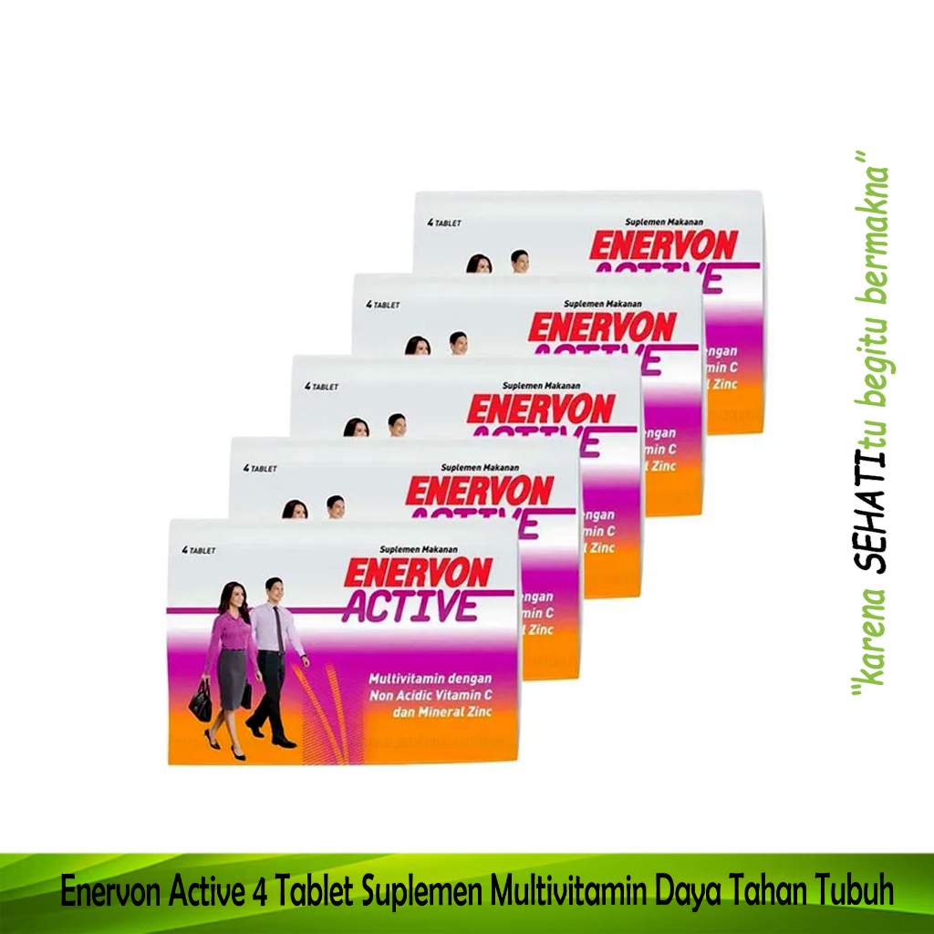 ENERVON ACTIV STRIP MULTIVITAMIN DAYA TAHAN TUBUH VITAMIN C DAN VITAMIN B KOMPLEK