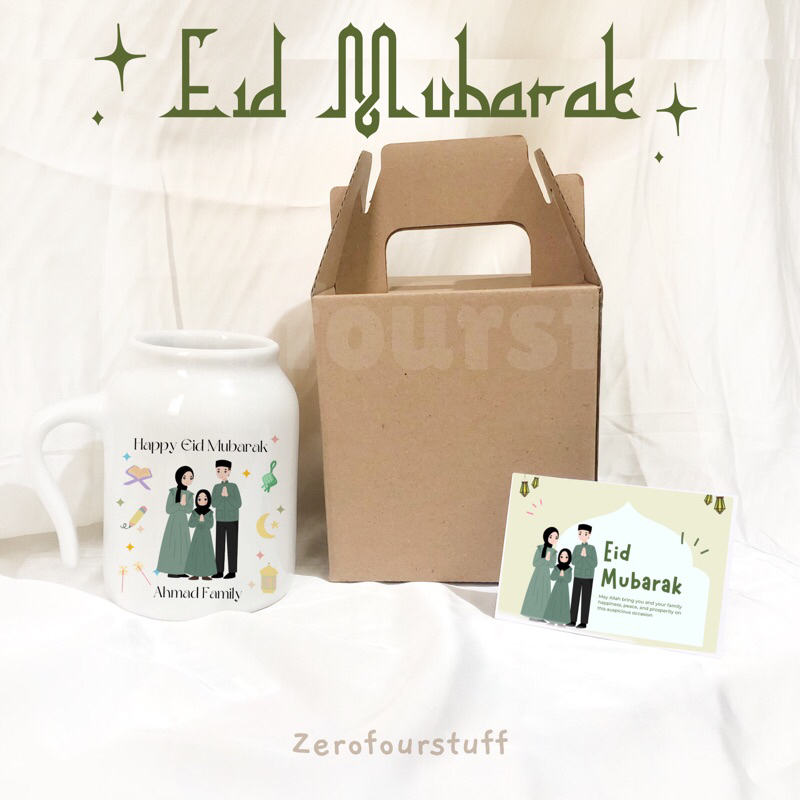 Custom Mug Eid Character / Mug Lebaran / Hampers Lebaran / Hadiah Idul Fitri