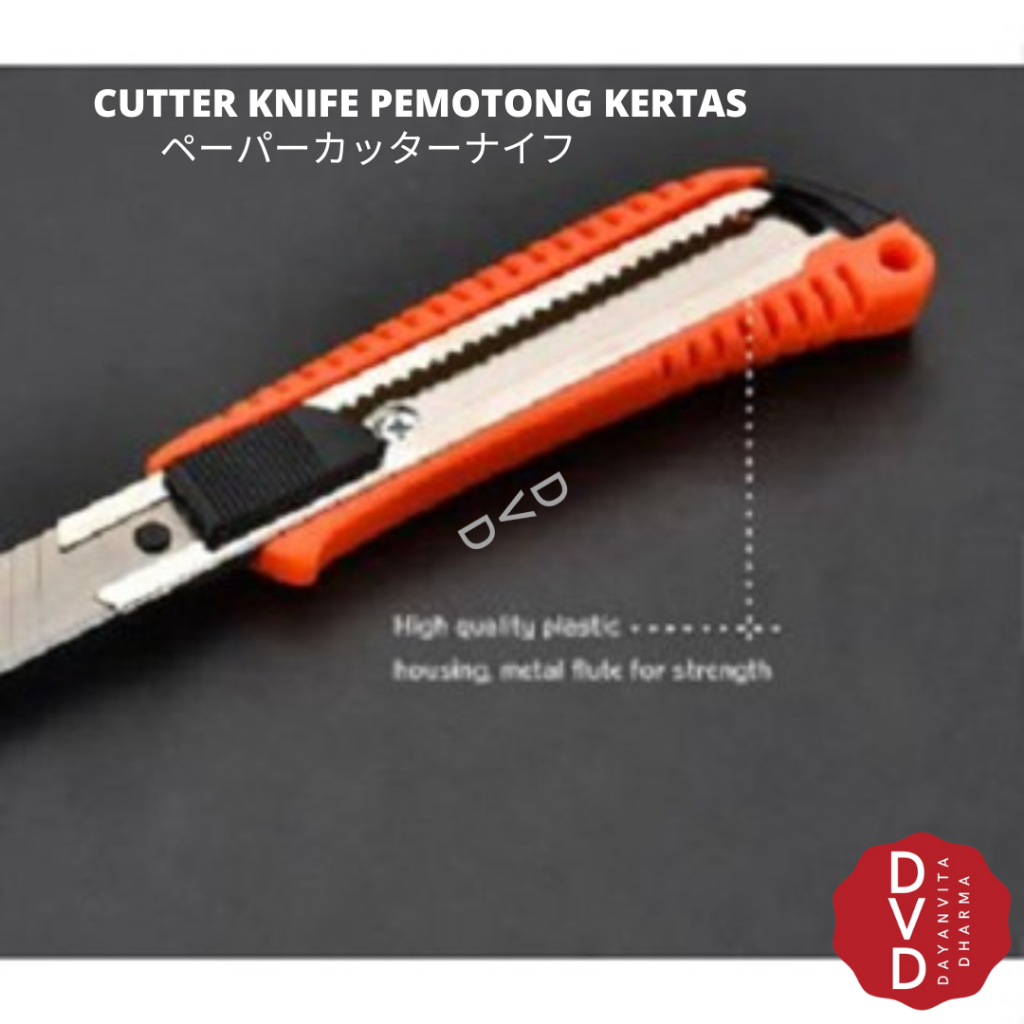 

CUTTER KNIFE PEMOTONG KERTAS KARDUS LAKBAN SERBAGUNA