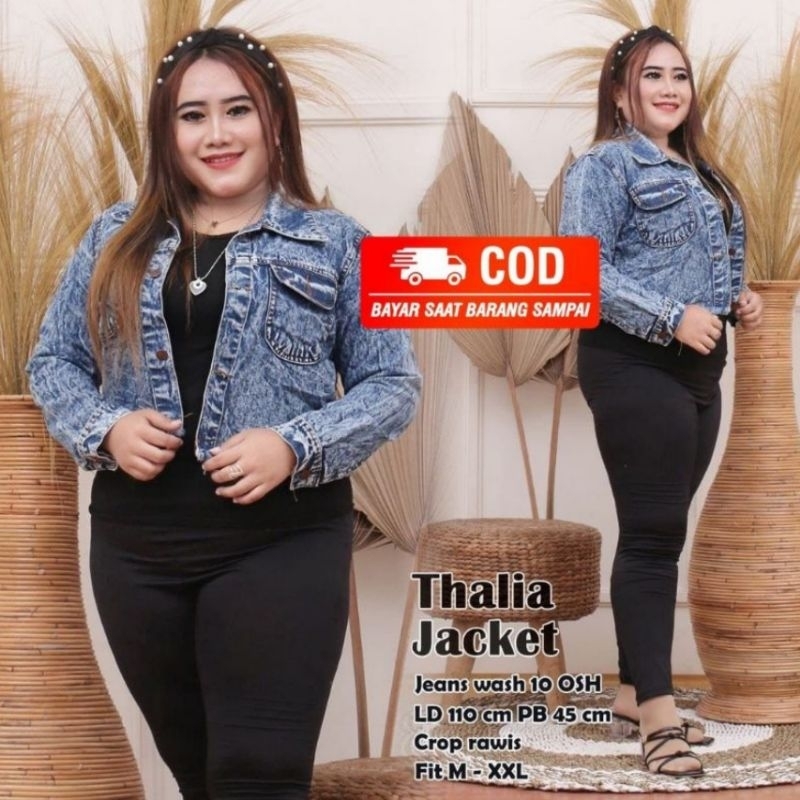 Jaket Jeans Oversize Wanita Masakini Korean Jins