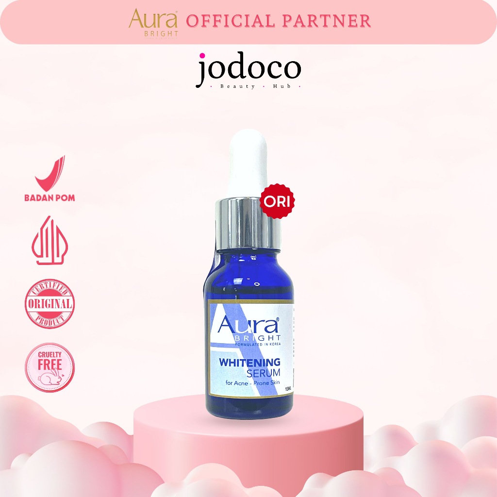 Aura Bright Whitening Serum for Acne Prone Skin 15ml 100% Original