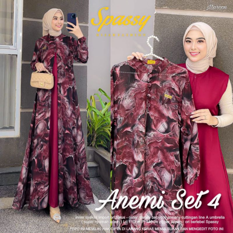 ANEMI SET MAXY | PAKAIAN WANITA DRESS GAMIS | BY SPASSY