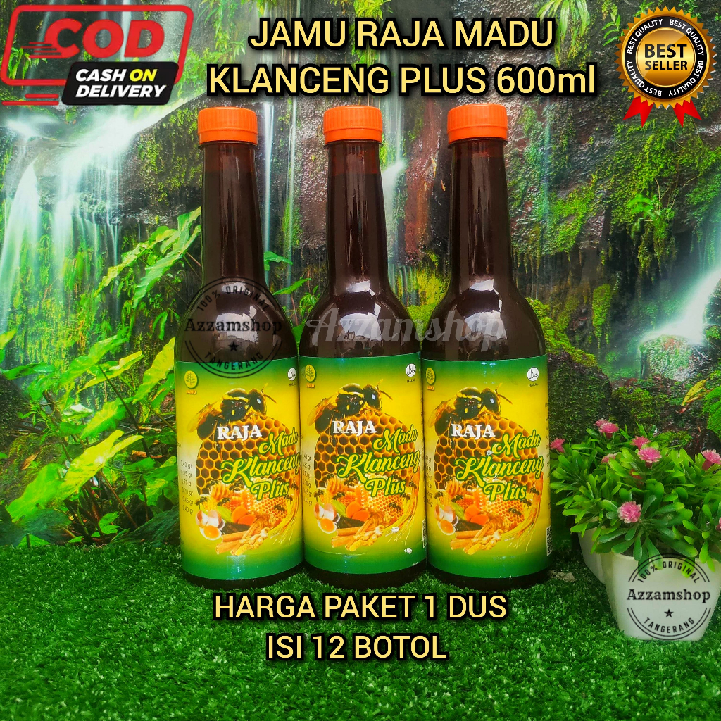 

Jamu raja madu klanceng plus asli 600ml pegal linu asam urat nyeri sendi paket 1 dus