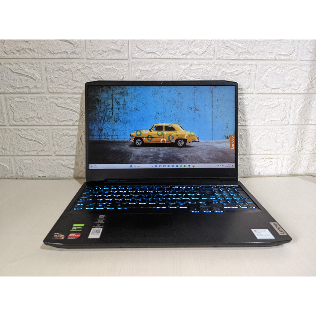 Lenovo Ideapad Gaming 3 Ryzen 5 4600H Nvidia GTX 1650Ti RAM 16GB SSD 512GB Laptop Second gtx1650ti