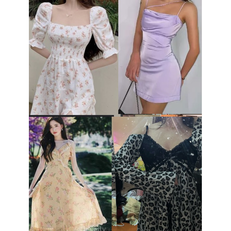 Premium dress OL, JP  branded, satin, floral