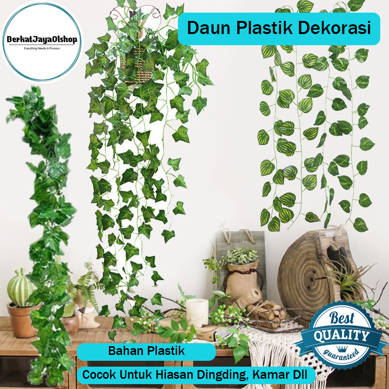 Daun Rambat Artificial Sintetis Plastik Daun Lvy Gantungan Dekorasi