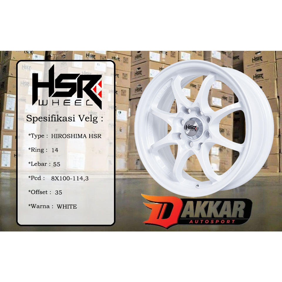 velg racing ring 14 hsr hiroshima untuk airev brio agya avanza karimun