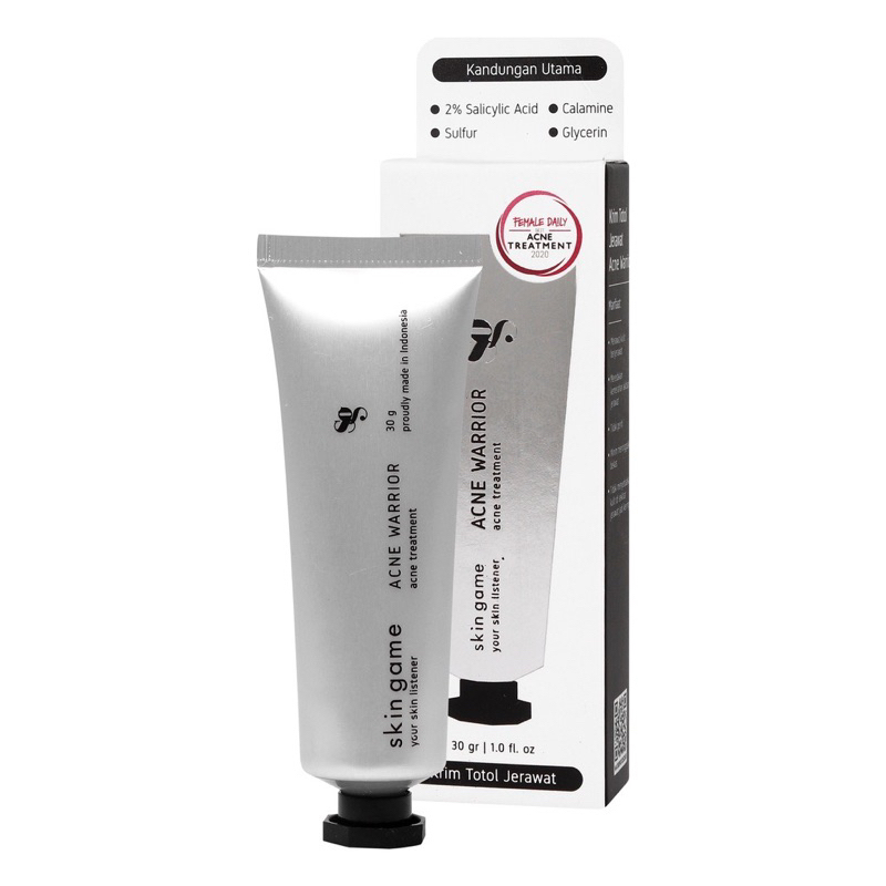 Skin Game Acne Warrior - 30gr totol jerawat full size skingame