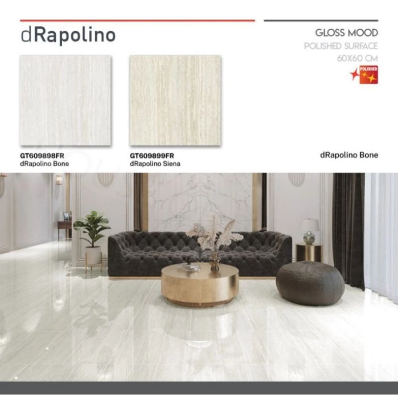Roman Granit dRapolino 60x60 glossy / dRapolino bone / dRapolino sienna / keramik glossy / granit glossy / lantai glossy murah / granit jakarta / keramik glossy 60x60 / granit glossy 60x60
