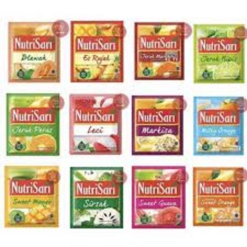 

Nutrisari Sachet Minuman Serbuk beraneka rasa per renteng renceng