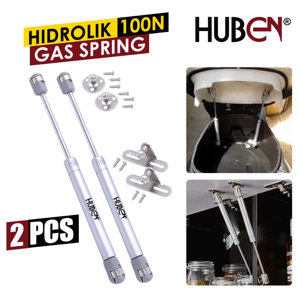 Hidrolik Lemari HUBEN Original HUBEN Hydraulic Gas Spring 2PCS / Hidrolik Jok Motor / Hidrolik Kitch