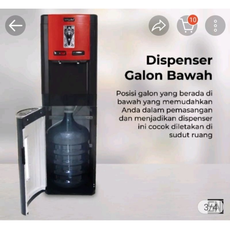 DISPENSER MIYAKO WD 200 GALON BAWAH,GARANSI RESMI