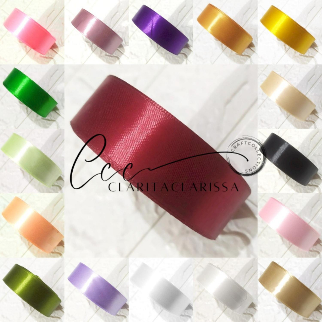 

PITA SATIN 3/4 inch 2 cm Pita Hampers Pita Dekorasi Pita Bouquet