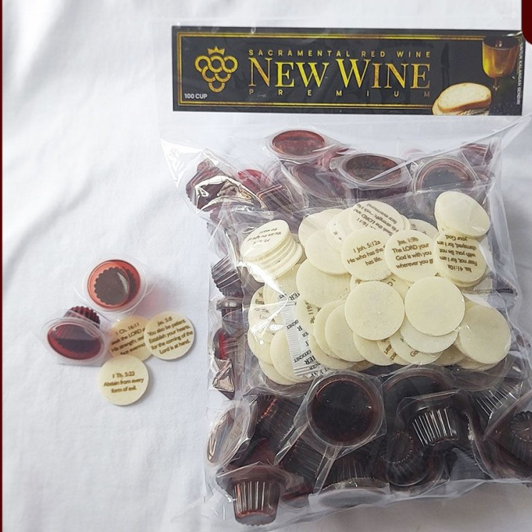 

Anggur Perjamuan Kudus Premium + Hosti Ayat Kecil Inggris - isi 100