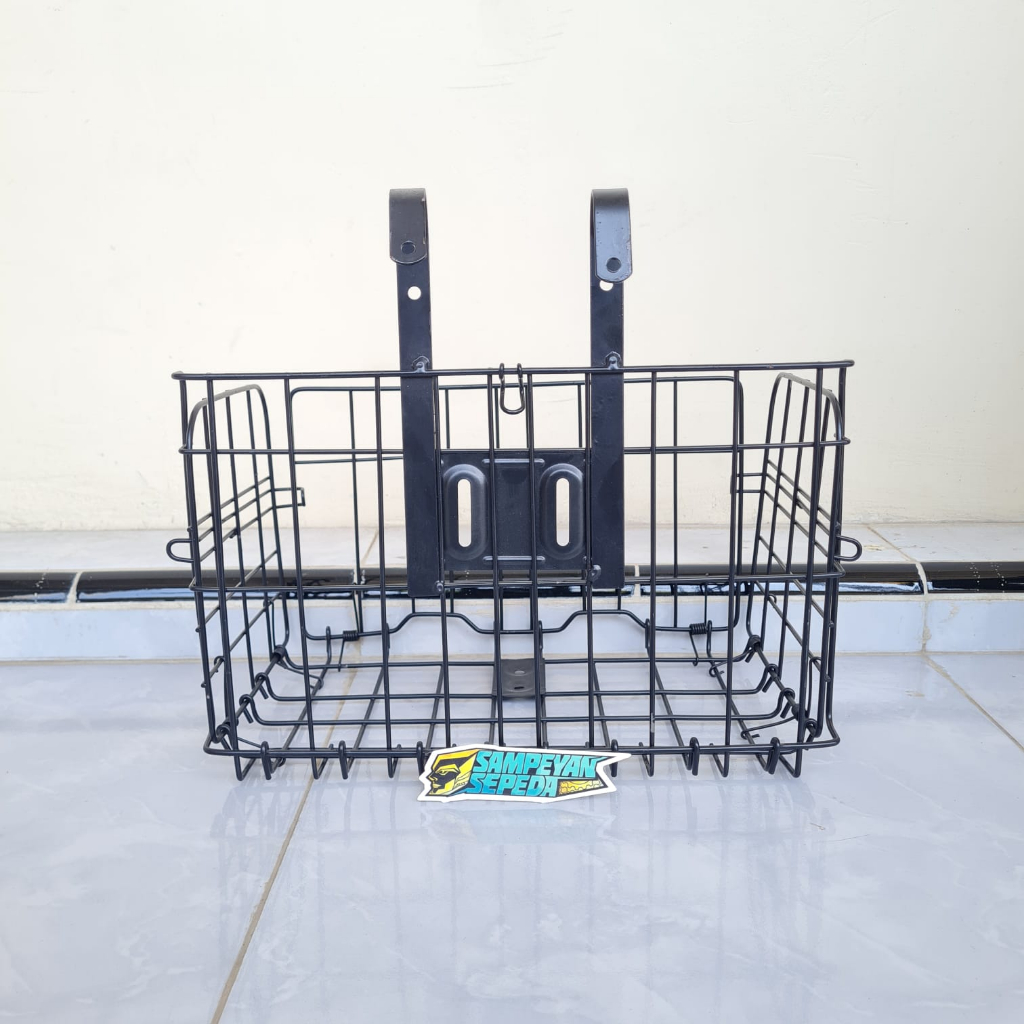 Keranjang Lipat Portable Sepeda MTB Scooter Basket Sepeda Besar Bagasi Depan Sepeda Bisa Dilipat