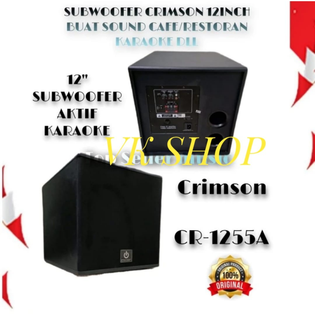 SUBWOOFER AKTIF CRIMSON CR 1255A / CR1255A/ CR-1255A ORIGINAL 12INCH