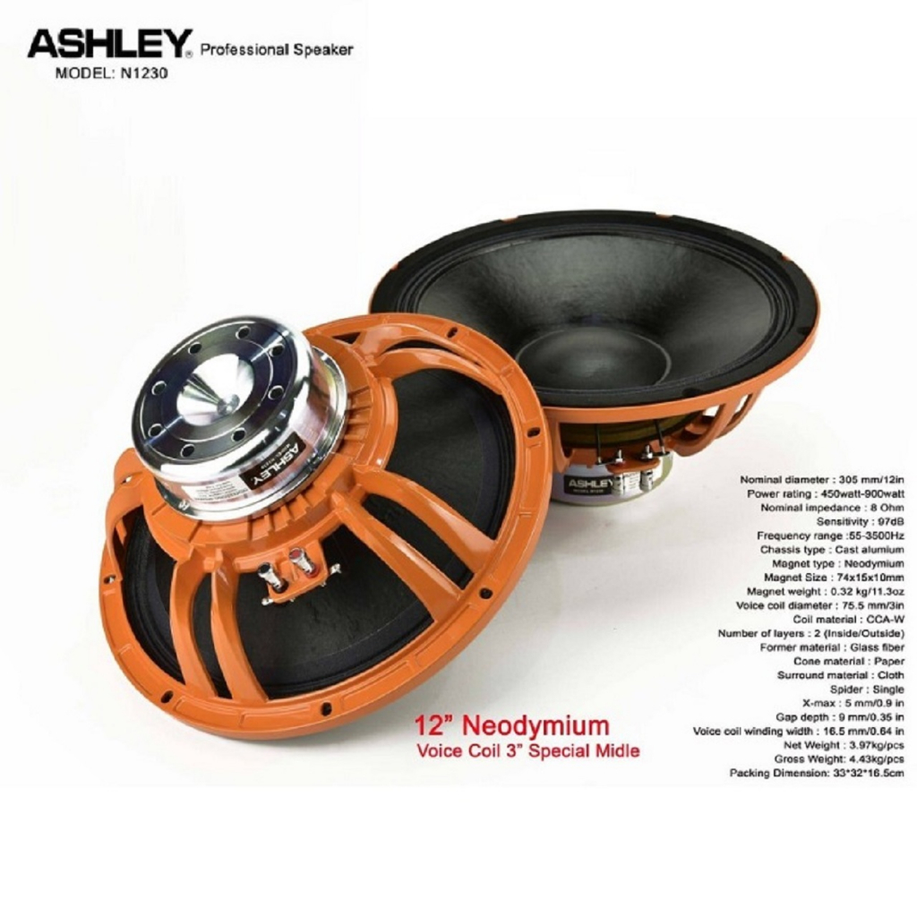 Tweeter Ashley N 300 Original Driver Neodymium ASHLEY N300 3 inch