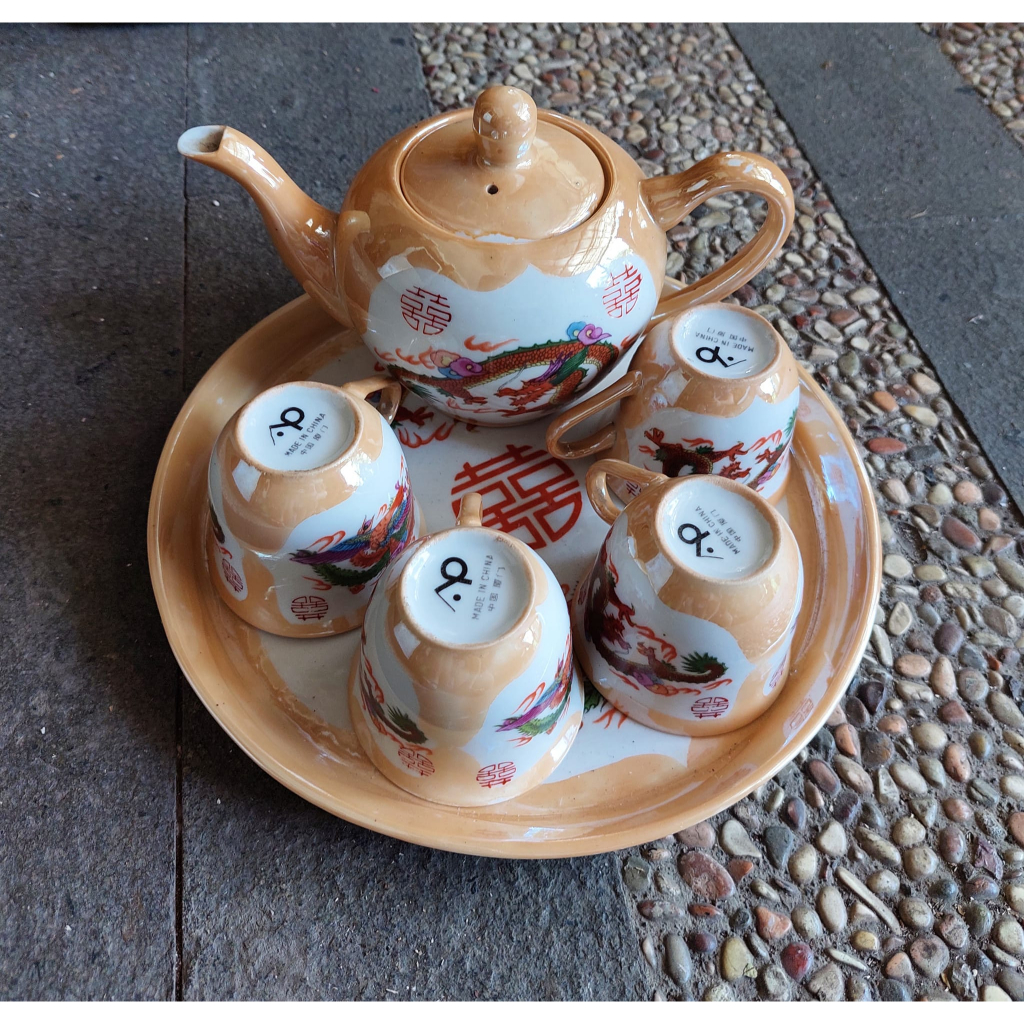 tea set kecil keramik zhong guo xia men china nos