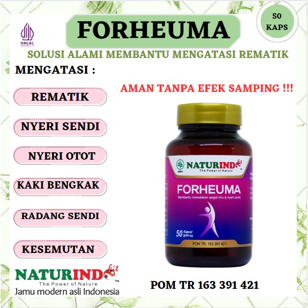 Obat Rematik Nyeri Sendi Peradangan Otot Sendi Bengkak Radang Sendi Bengkak Otot Forheuma Naturindo