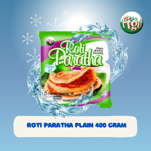 

ROTI PARATHA PLAIN 400 GR ( FIGO ) | ROTI | PARATHA | PRODUK IMPOR | FROZEN FOOD