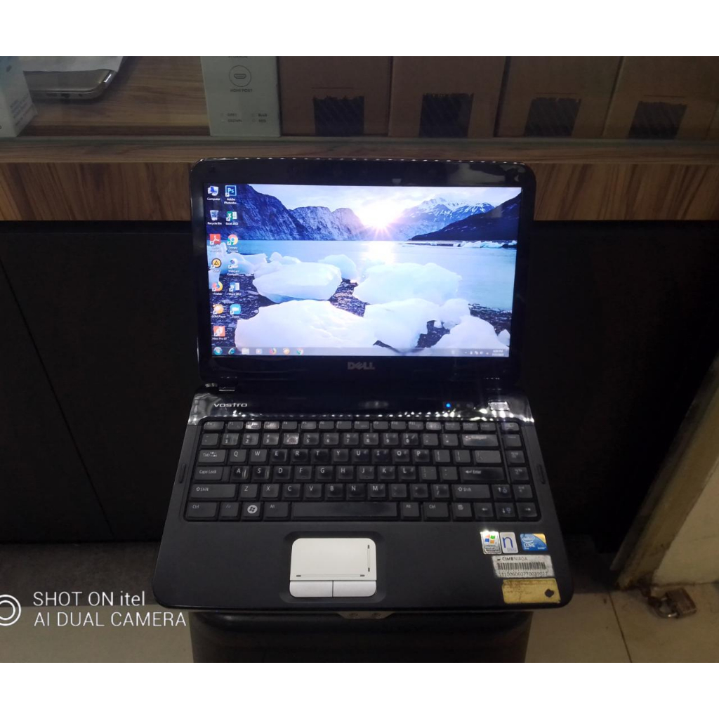 Laptop De*el Intel Core 2 duo Memory Ram 4 gb SSd 128 gb 14 inc Laptop De*el vostr 1014 ssd 128 gb 4