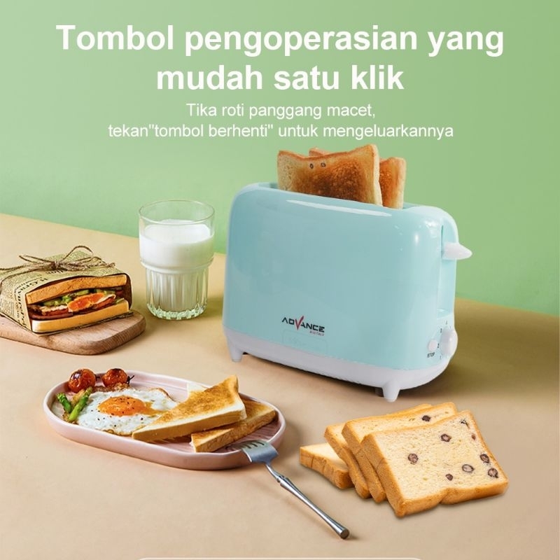Advance T8866 Toaster Roti / Pemanggang Roti Bakar Low Watt