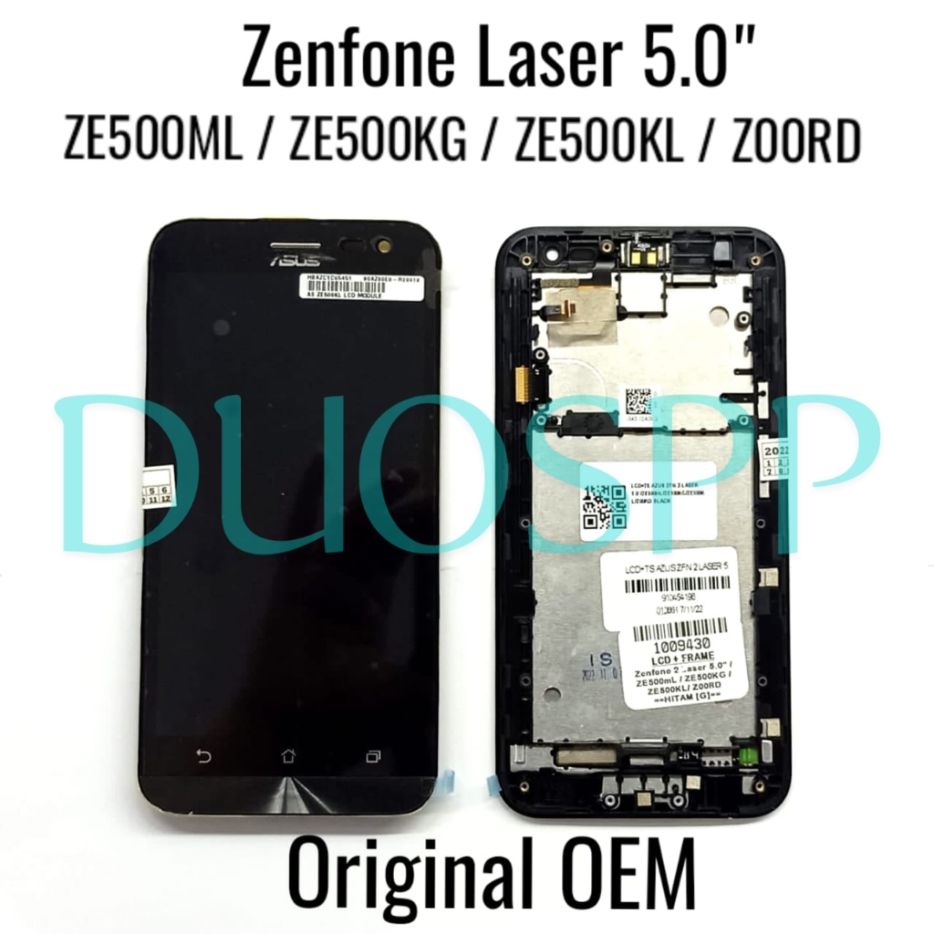 LCD TOUCHSCREEN AS ZENFONE LASER 5.0" / ZE500ML / ZE500KG / ZE500KL / ZOORD LCD TS FULLSET ZENF 5,0"