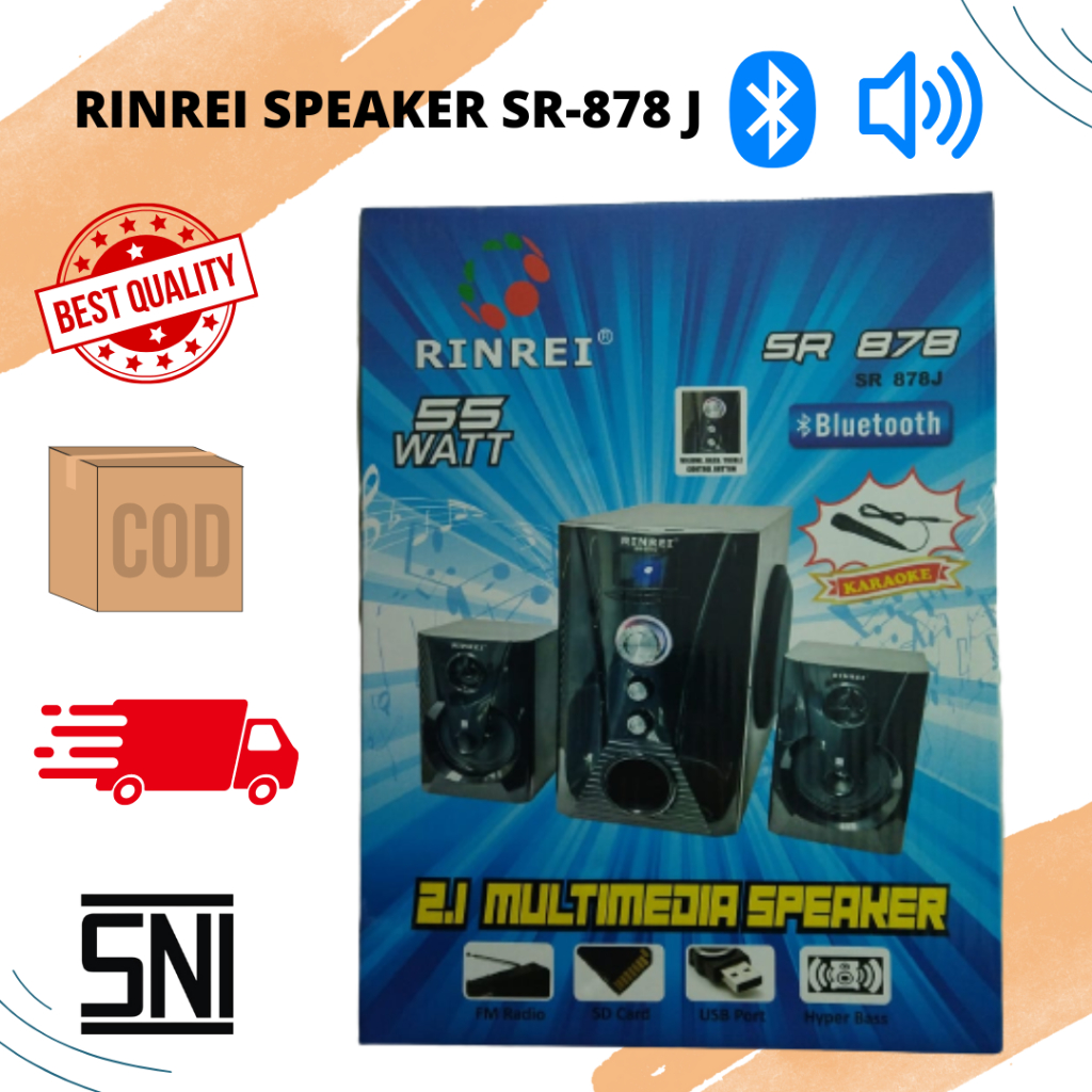 SPEAKER BLUETOOTH RINREI SR 878J SPEAKER BLUETOOTH MULTIMEDIA - MULTIMEDIA SPEAKER - SPEAKER AKTIF -