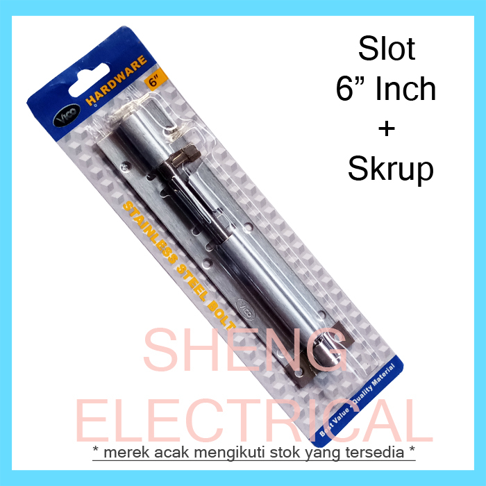 Grendel 6in Slot Selot Pintu Jendela Kunci Gerendel Pintu 6 Inci 6 Inch Door Bolt