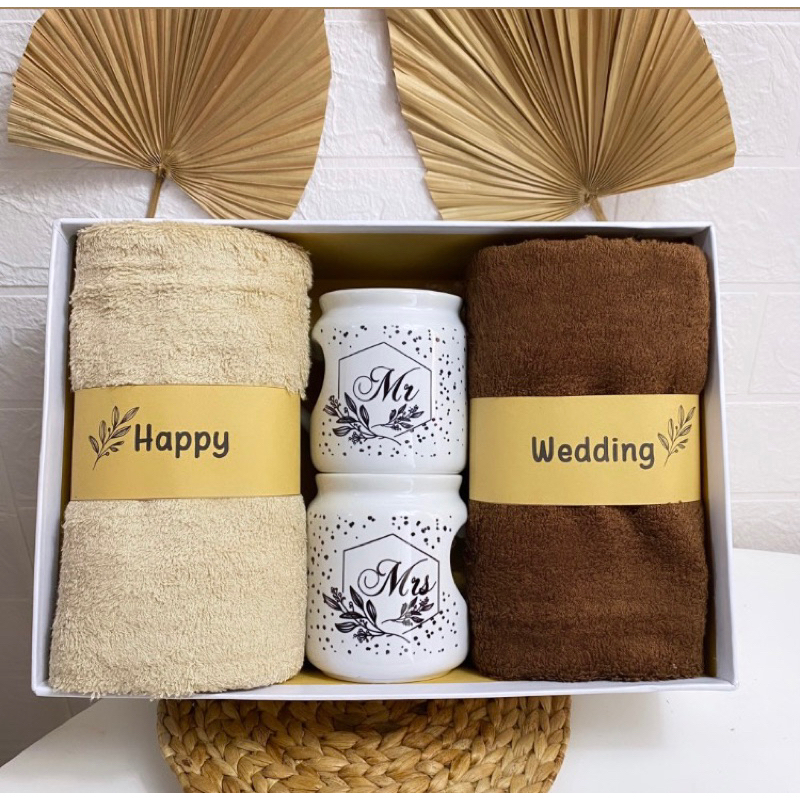 SET HADIAH PERNIKAHAN EXCLUSIVE/HAMPERS WEDDING/GIFT SET WEDDING/HANDUK COUPLE
