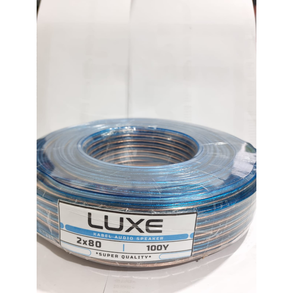 Kabel Transparan Luxe / Kabel Audio Transparan / Kabel Speaker 2x80 100Yard/ 80 METER