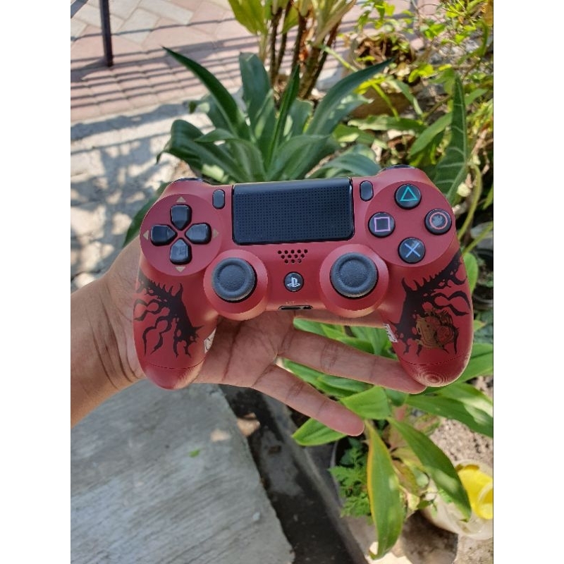 dualshock 4 stik ps 4 ori mesin limited monster hunter