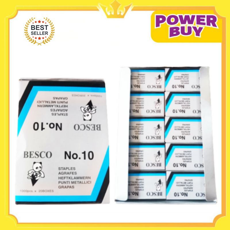 

1 kotak kecil refill besco no 10/anak hekter/isi refill steples murah